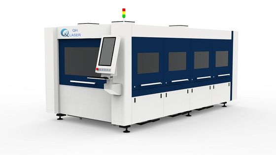 kaufen Vollständig geschlossene Blech-Laserschneidmaschine mit längsverlaufender Einzelplattform online manufacture