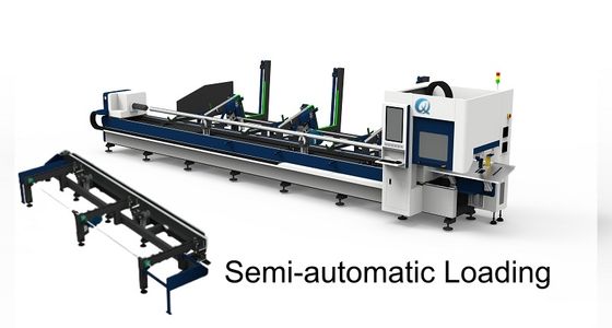 kaufen QH-GZ Null-End-Laserrohrschneidemaschine Horizontal montierte Drehmaschine Halbautomatisches Laden online manufacture