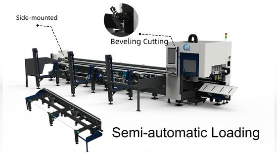 Beli QH-GZ Mesin Pemotong Tabung Laser Zero-tailing, Bubut Samping, Pemuatan Semi-otomatis online manufacture