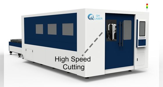 comprare QH - 6015FB Tagliatrice laser a fibra per lamiera ad alta velocità, tipo chiuso, a doppia piattaforma online manufacture