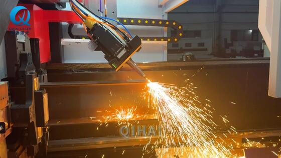 Buy QH-12024GZ 12m 240mm Large Chuck 20000W Heavy Duty Tube Laser Cutting Machine Zero Tailing online manufacture